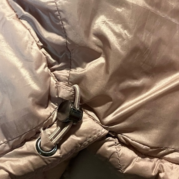 BCBGMAXAZRIA Feather Free Eco Friendly Fill Dusty Rose Jacket Sz Small - Picture 10 of 10